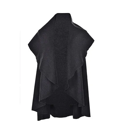 s 5 Colors Women Stylish Sleeveless Cloak Coats Women Lapel Waistcoat Vest Cloak SM6