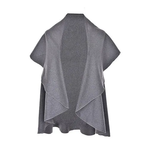 s 5 Colors Women Stylish Sleeveless Cloak Coats Women Lapel Waistcoat Vest Cloak SM6