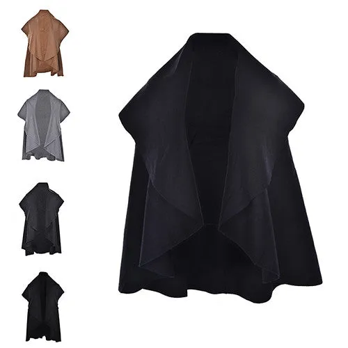 s 5 Colors Women Stylish Sleeveless Cloak Coats Women Lapel Waistcoat Vest Cloak SM6