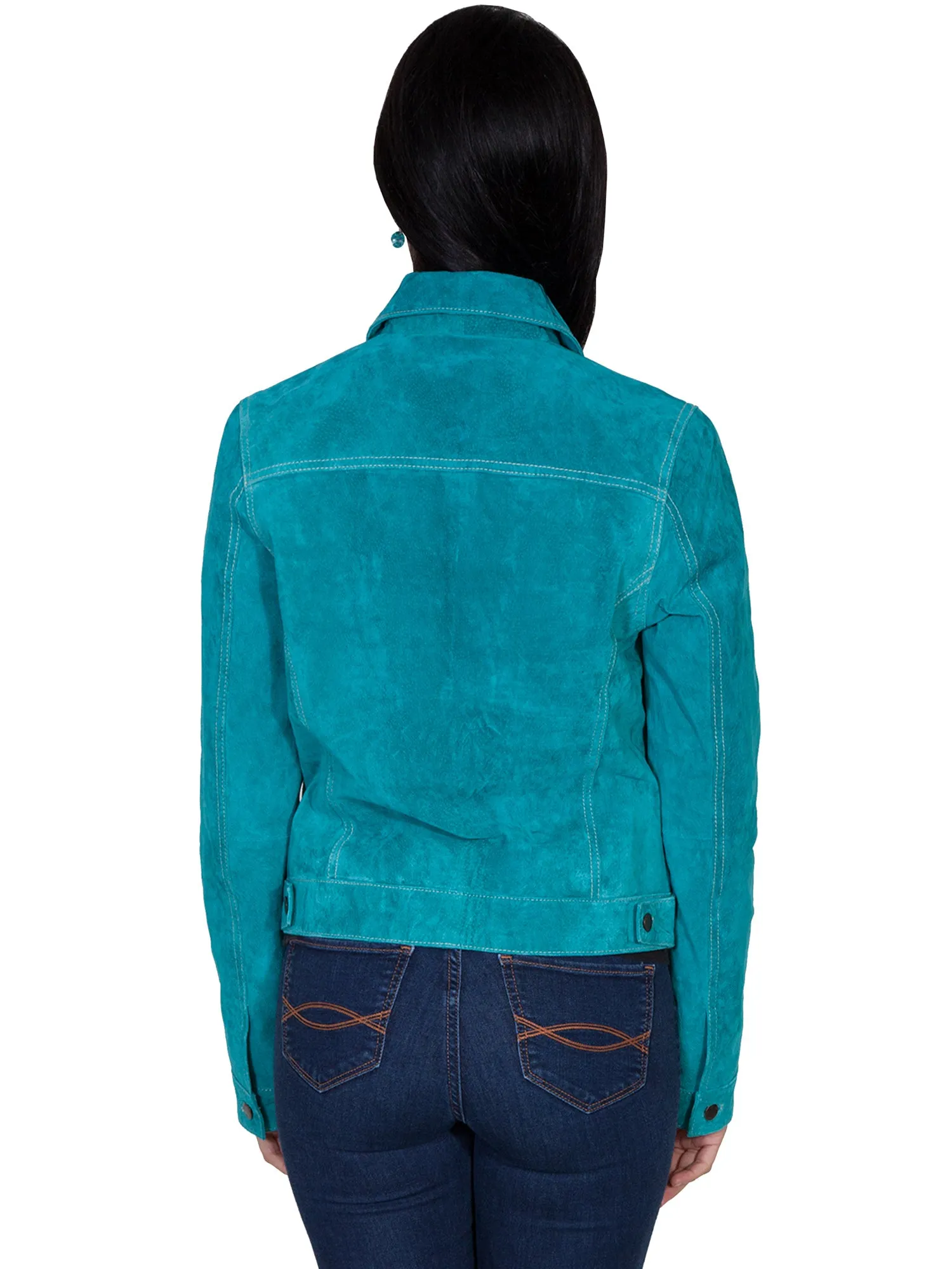 Scully Womens Turquoise Boar Suede Jacket L