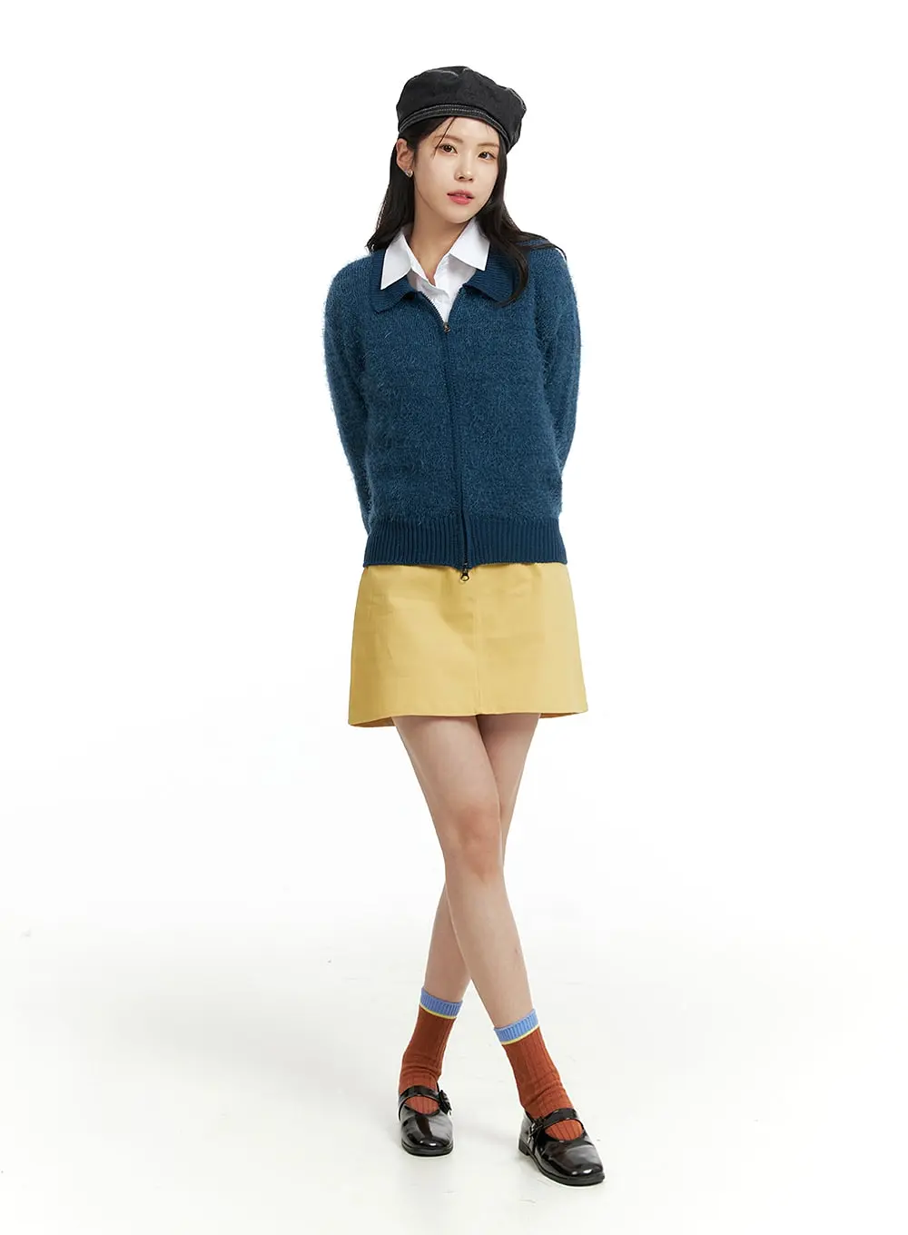 Soft Collar Knit Sweater OF408