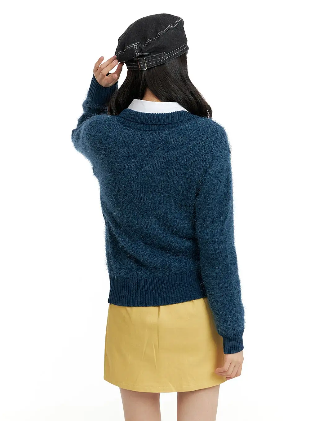 Soft Collar Knit Sweater OF408