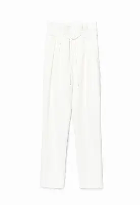 Solid Ankle Length pants with drawstrings