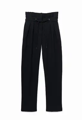 Solid Ankle Length pants with drawstrings