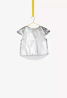 Solid Foil Crop Top