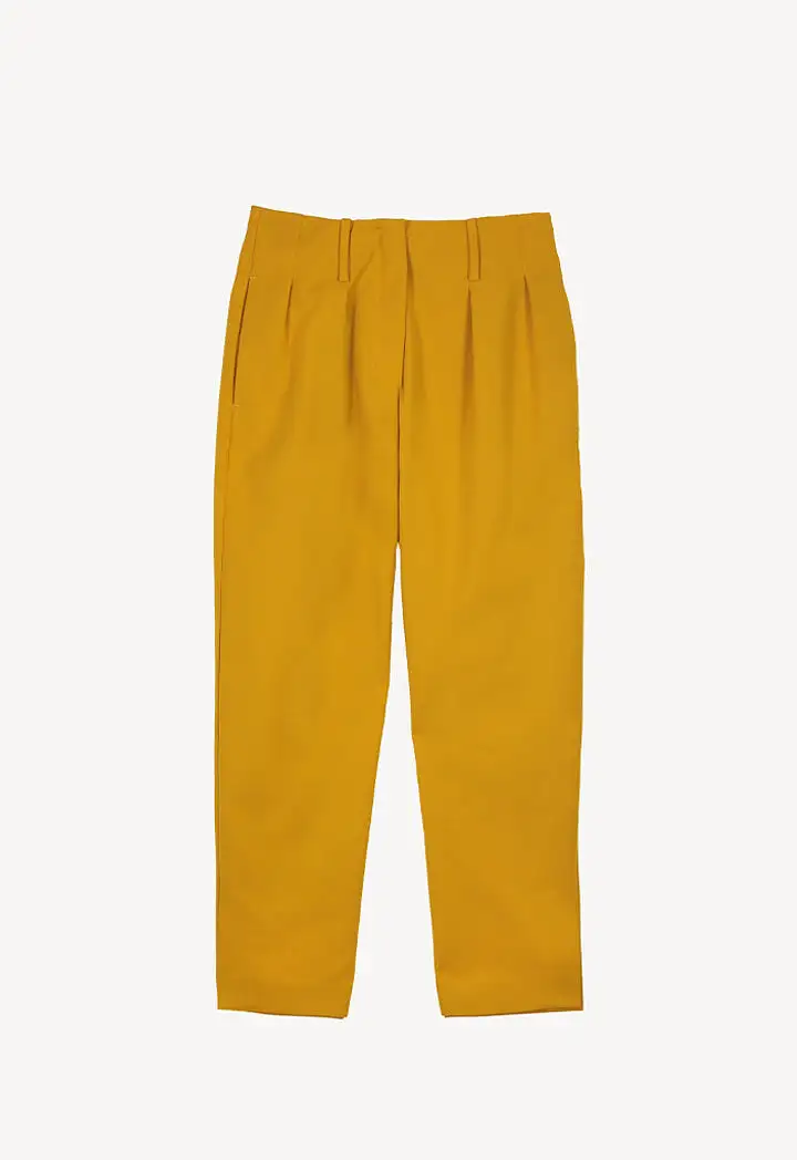 Solid Mid-Rise Pants