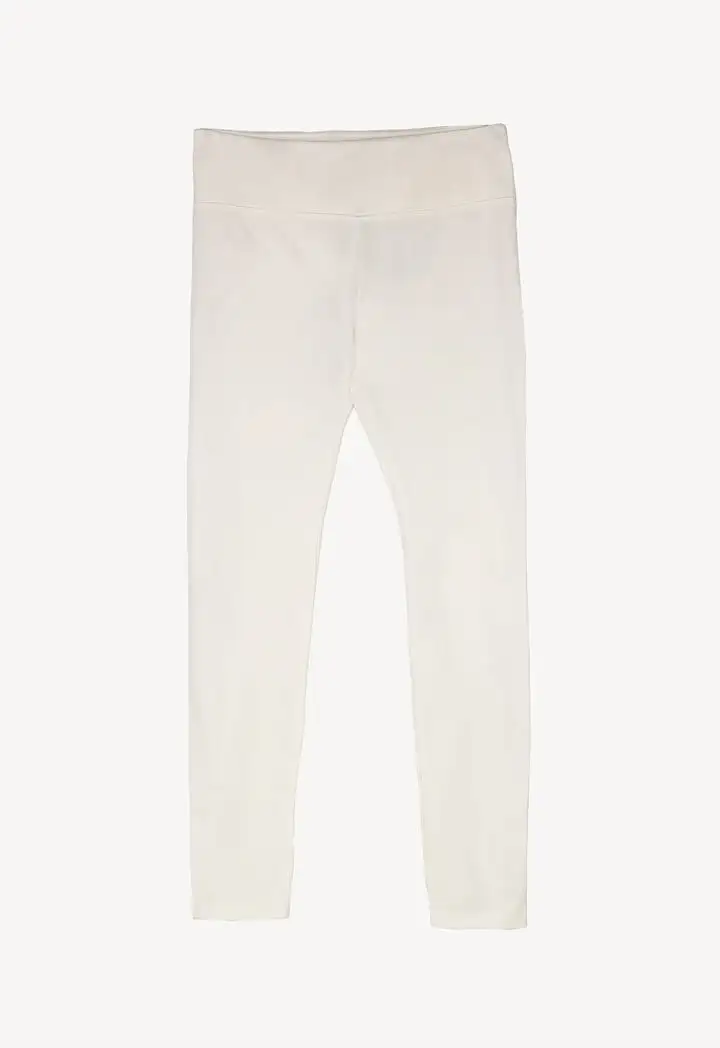 Solid Mid Waist Legging Pants