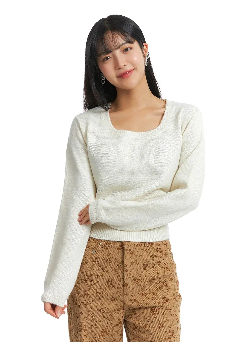 Square Neck Knit Sweater OD329