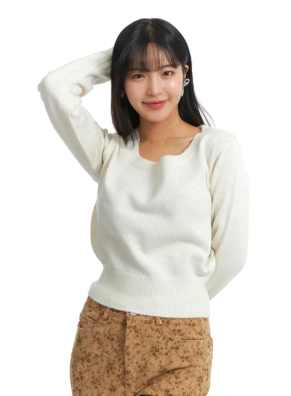 Square Neck Knit Sweater OD329