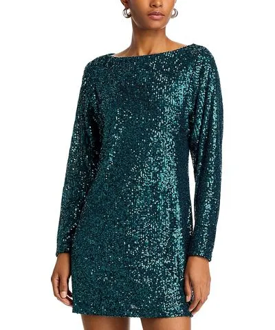 Steve Madden Ginger Long Sleeve Sequin Mini Dress