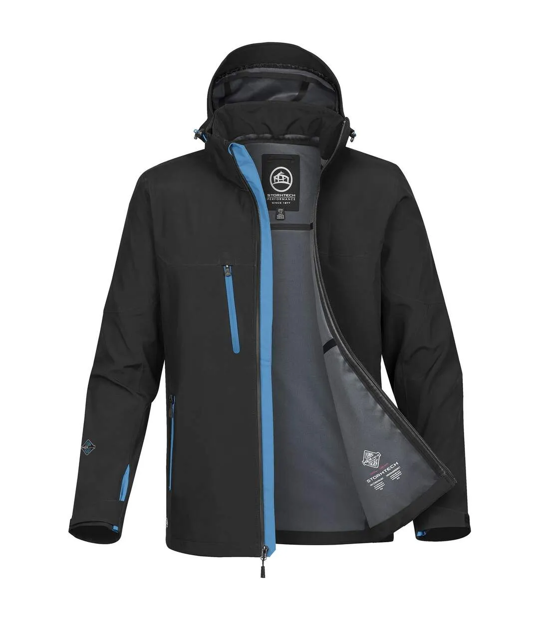 Stormtech Mens Patrol Softshell Jacket (Black/Electric Blue) - UTBC4120