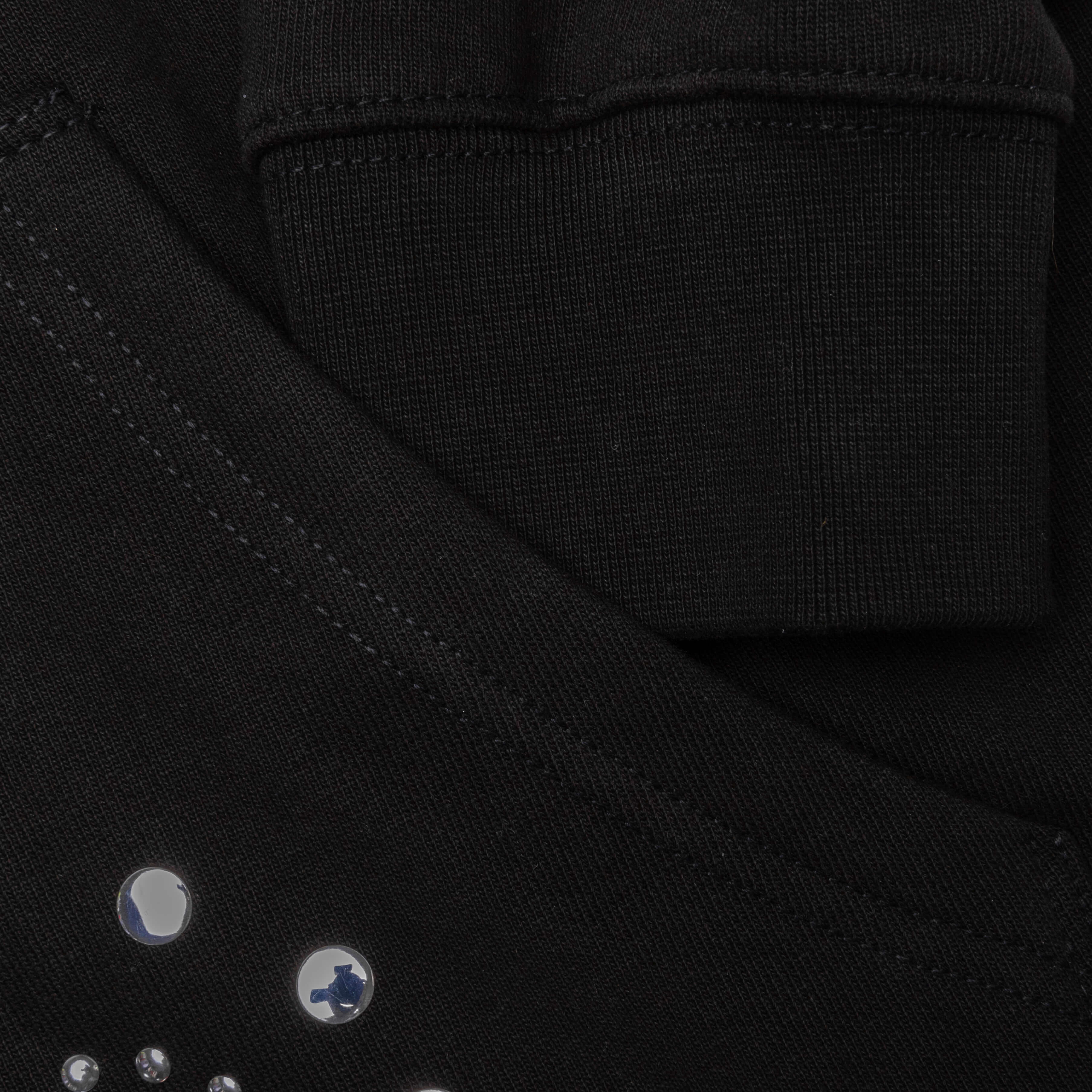 Studded Pullover Hoodie - Black