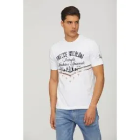 T-shirt stampa Frecce Tricolori uomo Bianco