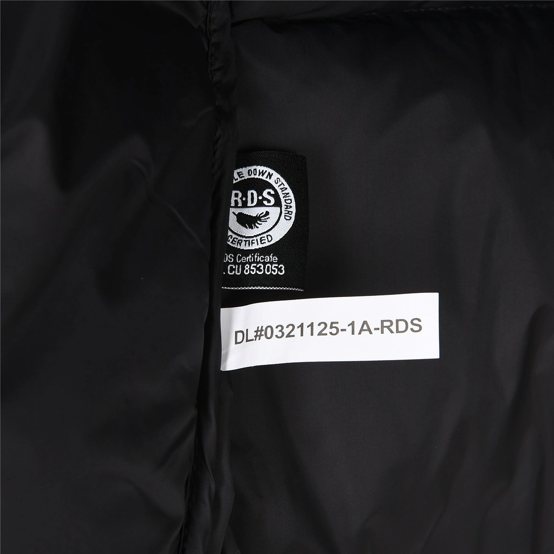 The North Face patchwork design short down jacket Black 1.3