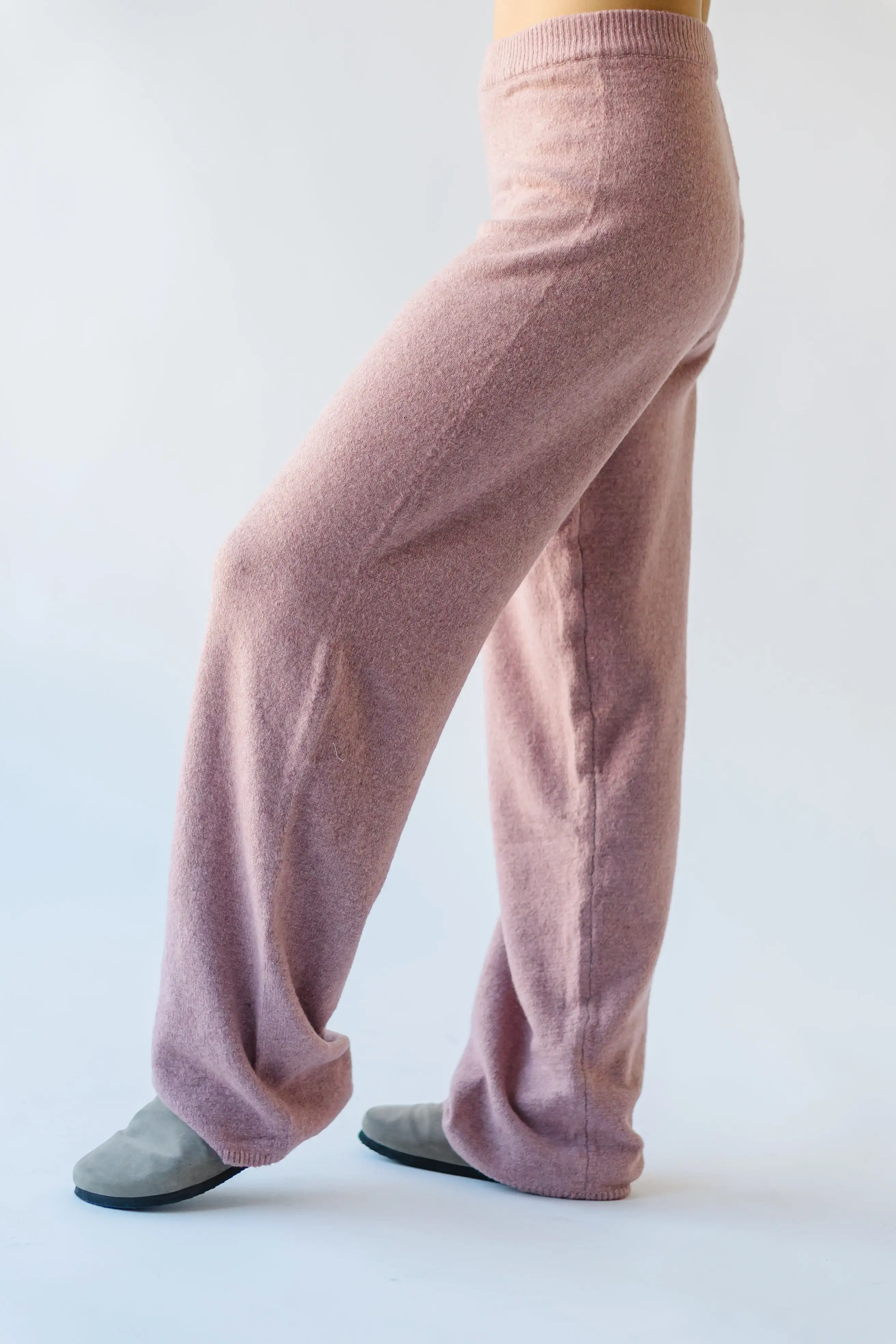 The Richins Knit Sweater Pant in Dusty Pink