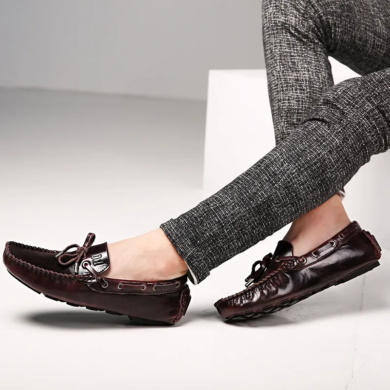 Vintage Lace-up Slip-on Loafers 