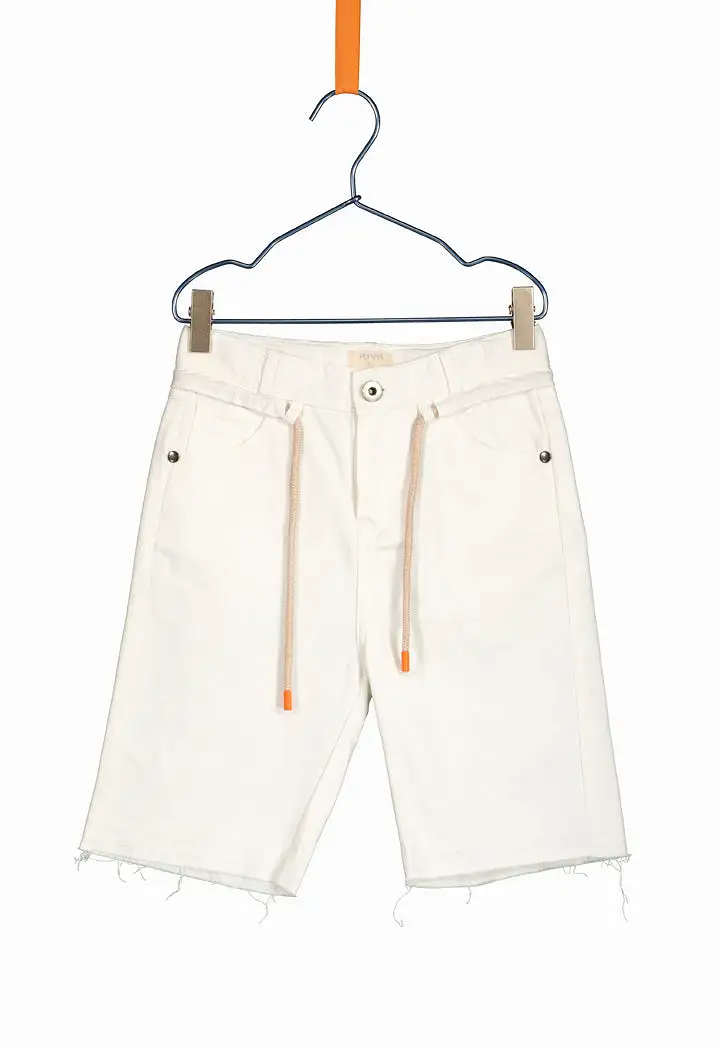 White Denim Short Pants