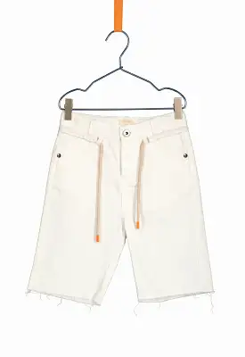 White Denim Short Pants