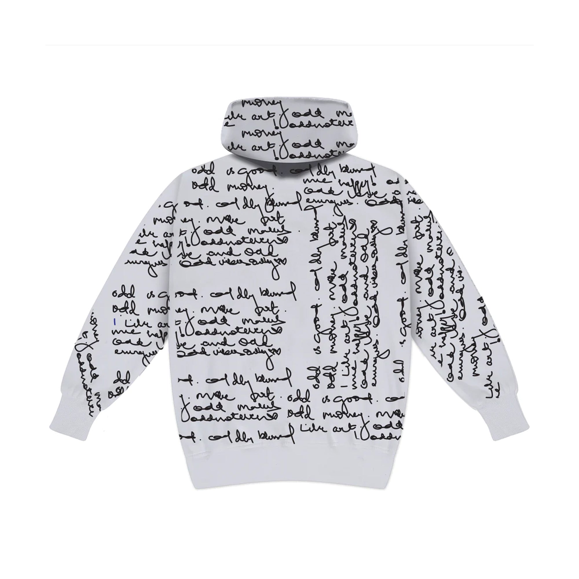 White Scribble Wave Hoodie