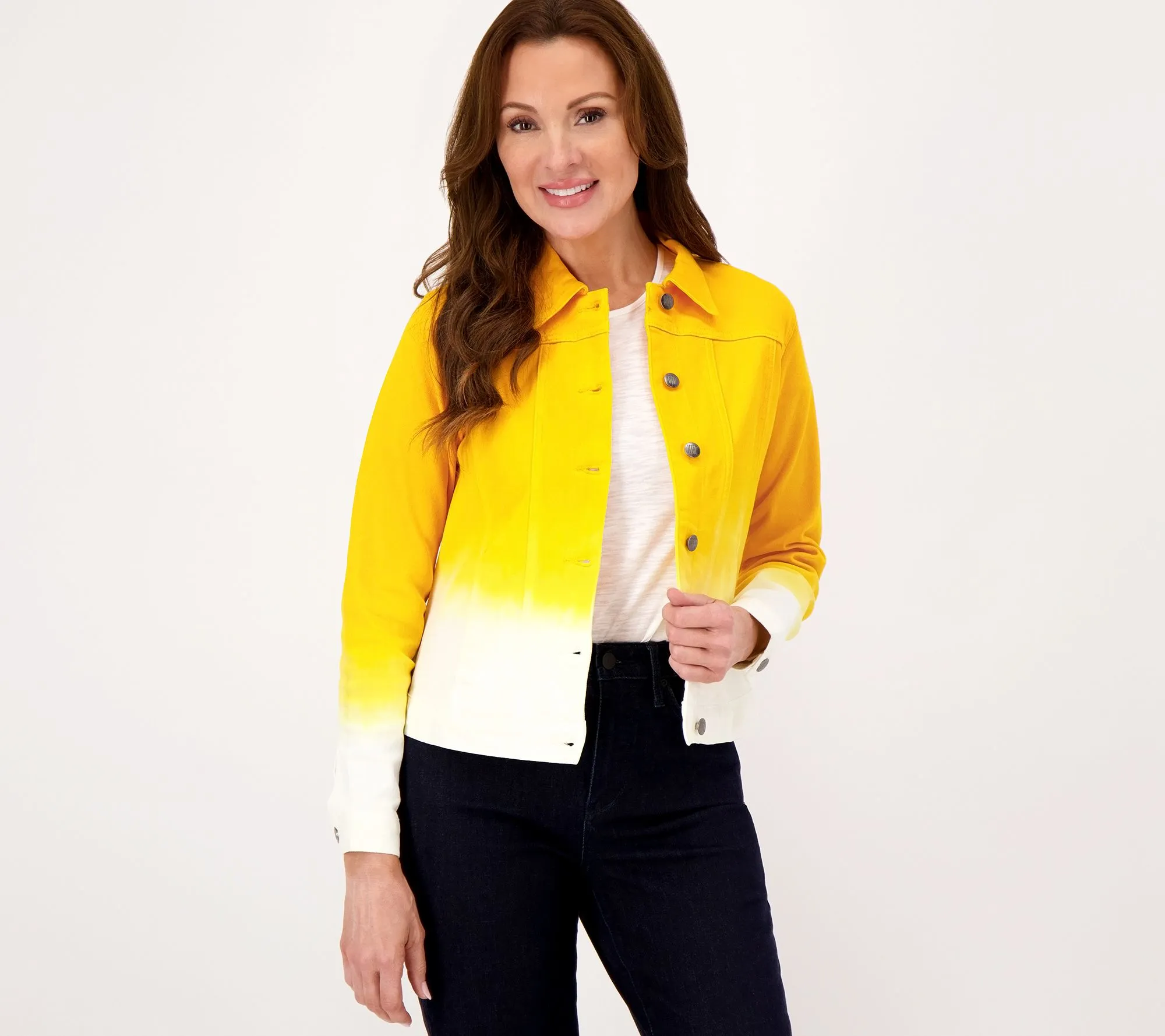 Women with Control My Wonder Denim Dip Dye Jacket