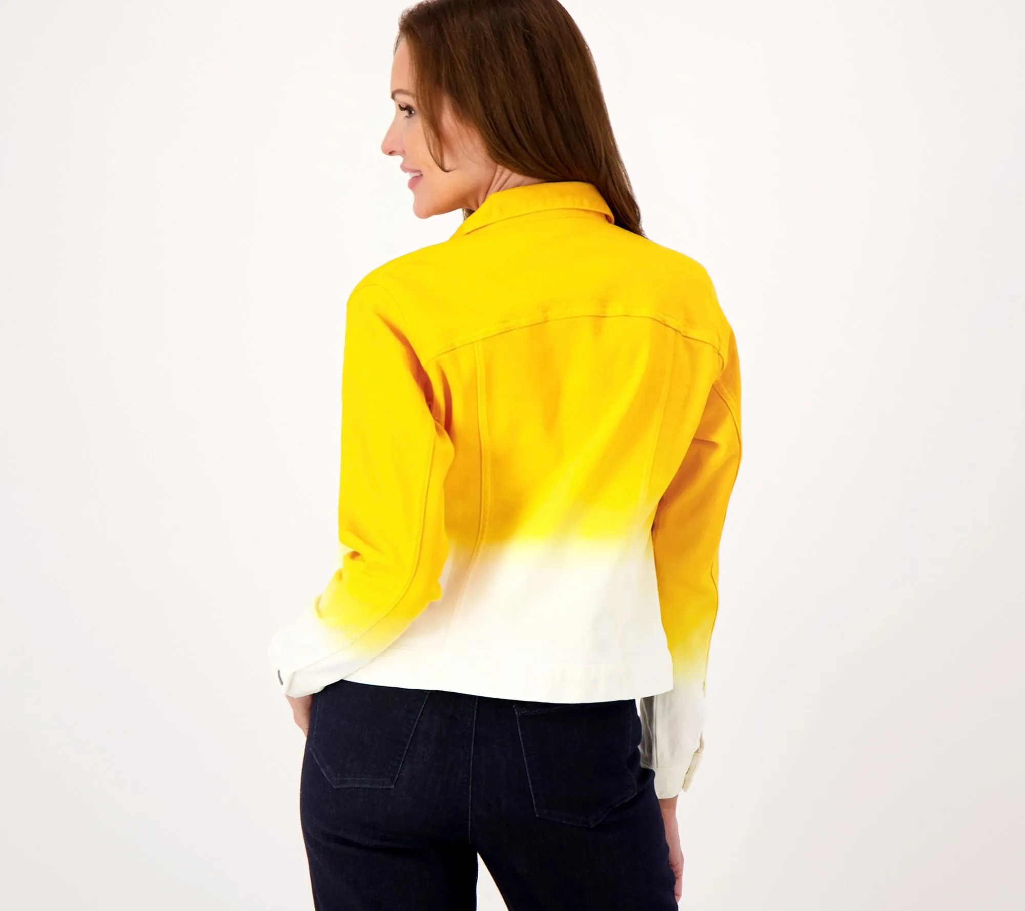 Women with Control My Wonder Denim Dip Dye Jacket