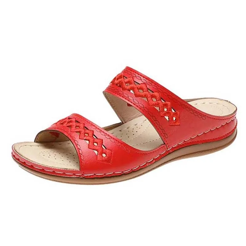 Women's Casual Summer Slip On Open Toe Non-slip Footwear Sandals