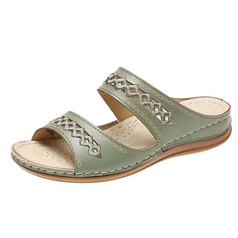 Women's Casual Summer Slip On Open Toe Non-slip Footwear Sandals