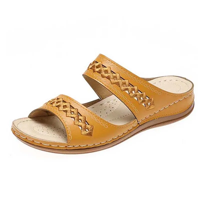 Women's Casual Summer Slip On Open Toe Non-slip Footwear Sandals