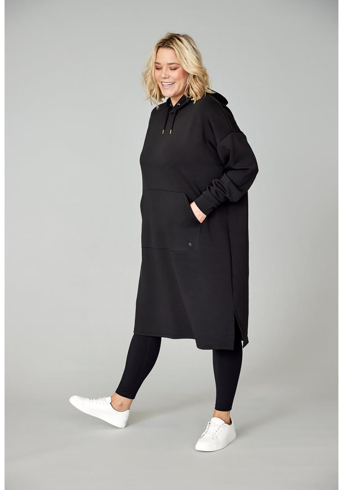 Womenseat Hoodie Dress - Black